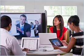 Students Watching Webinar on Shared Screen